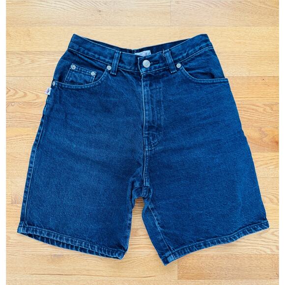 Vintage Sasson Jean Shorts, 80s 90s, High Rise, Dark Wash Denim Cutoffs, XS 25"W - Picture 1 of 10
